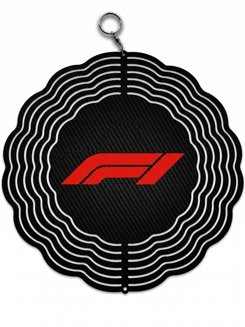10" F1 Racing Kinetic Wind Spinner - Formula 1 Metal Hanging Art